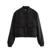 Woman Bomber Jacket-Black