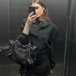 Woman Bomber Jacket-Black
