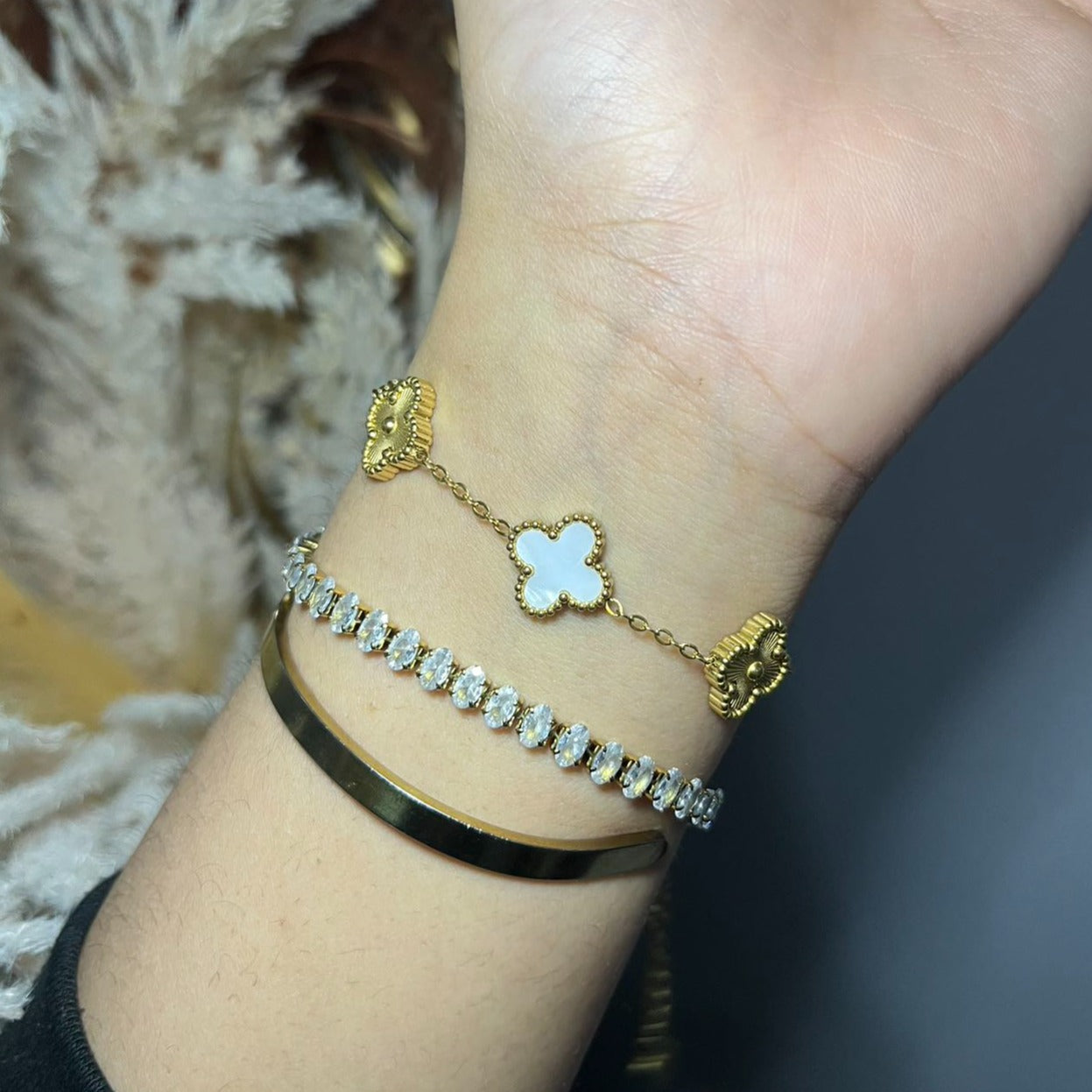 NYRA Clover Bangle | Custom Bangles