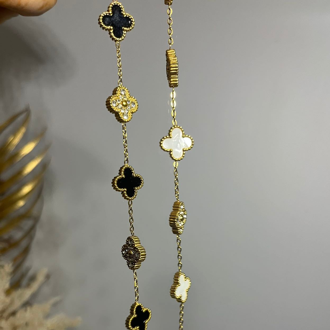 Diamond Coloured Clover Bracelet