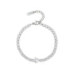 Joint heart crystal diamond bracelet