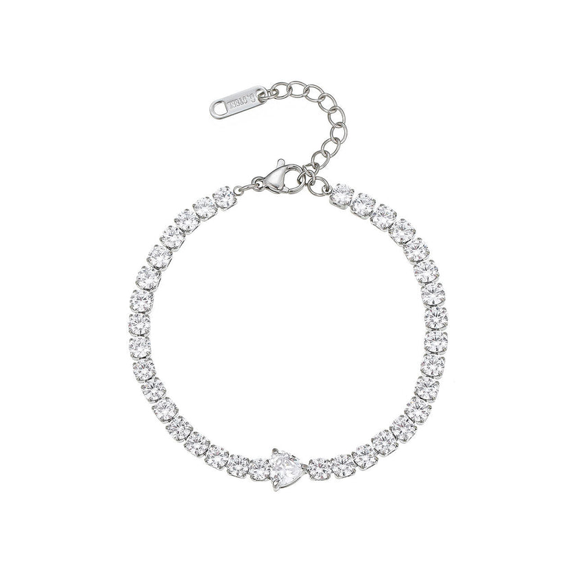 Joint heart crystal diamond bracelet