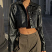 Faux Leather Short Jacket