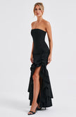 Midnight Serenade Maxi Dress - Black