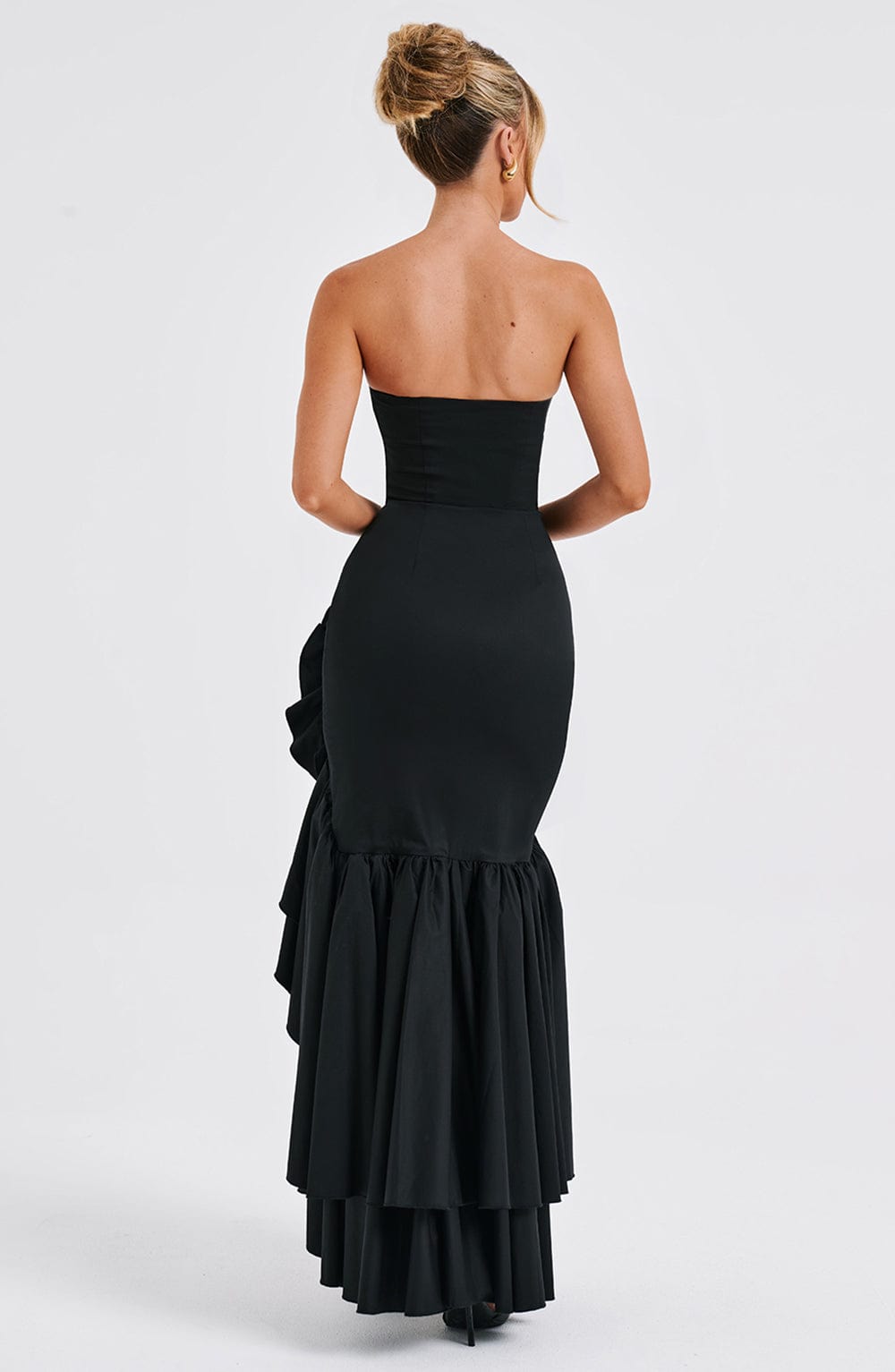 Midnight Serenade Maxi Dress - Black