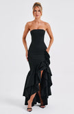 Midnight Serenade Maxi Dress - Black