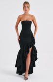 Midnight Serenade Maxi Dress - Black
