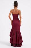 Midnight Serenade Maxi Dress- Burgundy