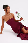 Midnight Serenade Maxi Dress- Burgundy