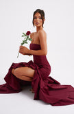 Midnight Serenade Maxi Dress- Burgundy
