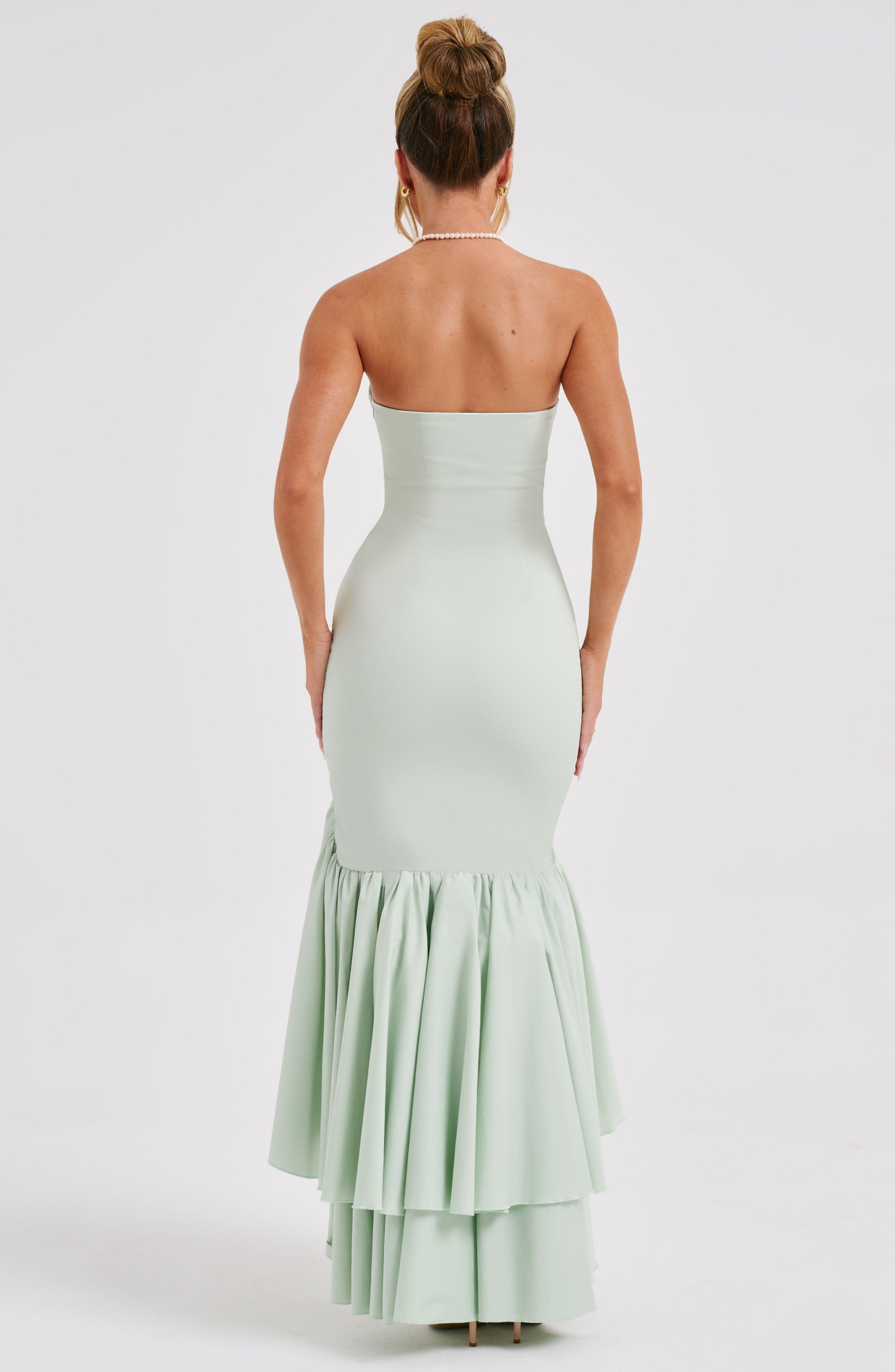 Midnight Serenade Maxi Dress - Sage