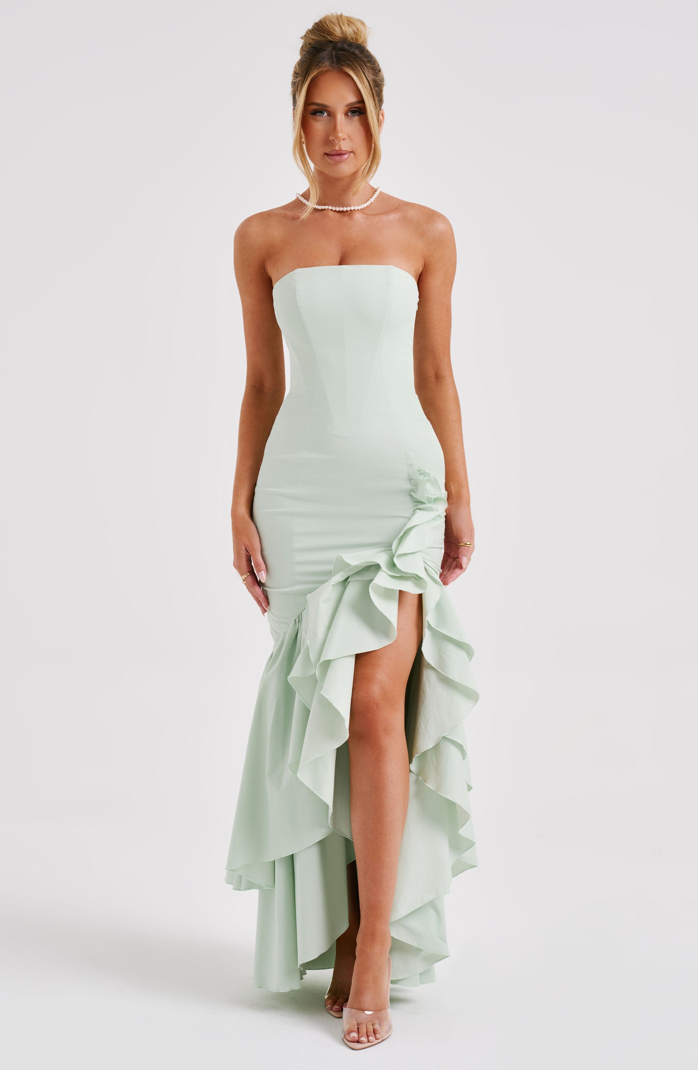 Midnight Serenade Maxi Dress - Sage
