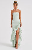 Midnight Serenade Maxi Dress - Sage