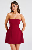 Starry Night Mini Dress - Wine