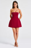 Starry Night Mini Dress - Wine