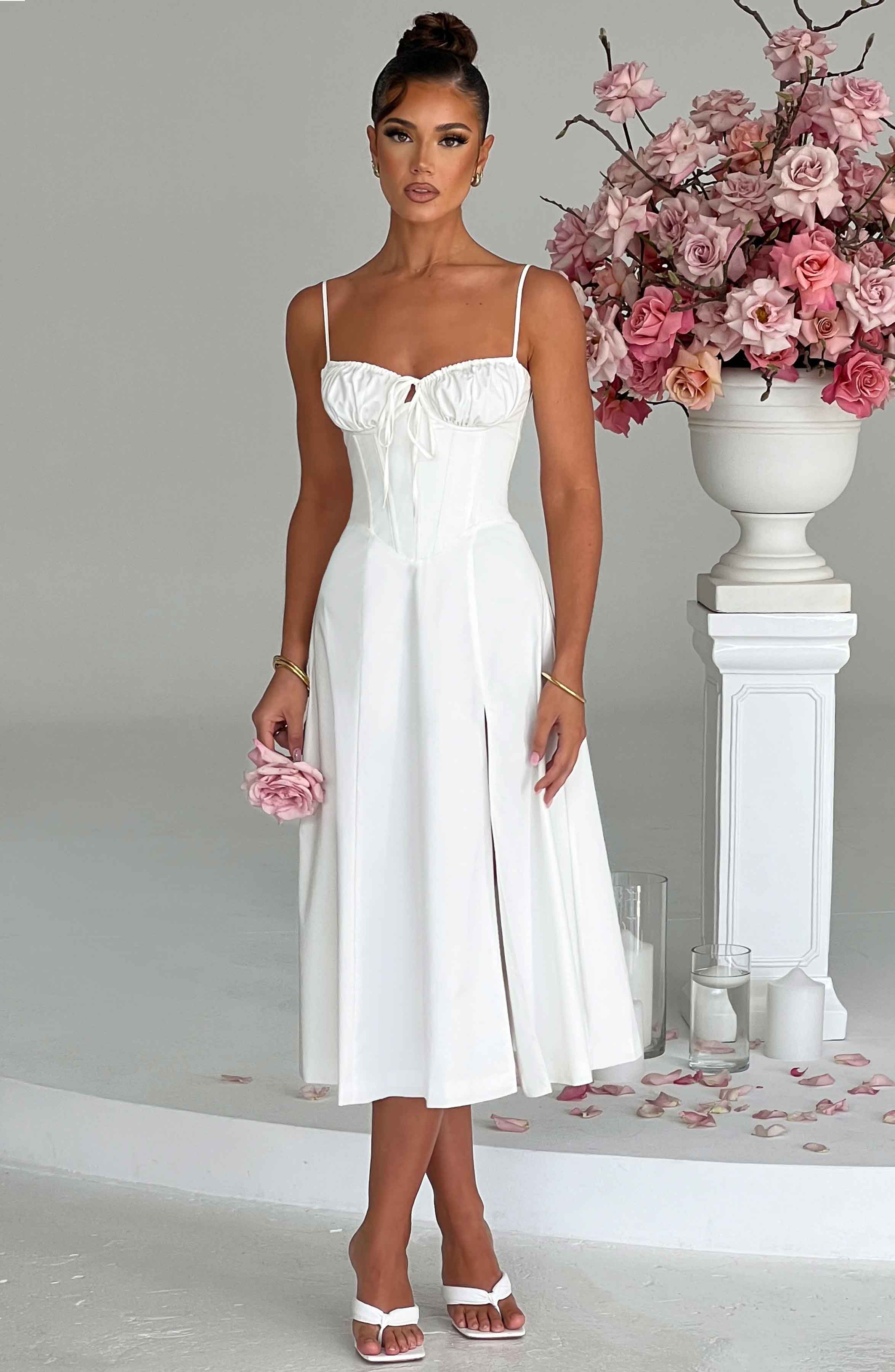 Delilah Midi Dress - Ivory