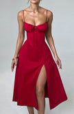 Delilah Midi Dress - Red
