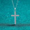 Divine Cross Shaped Moissanite Necklace Bry