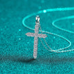 Divine Cross Shaped Moissanite Necklace Bry