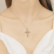 Divine Cross Shaped Moissanite Necklace Bry