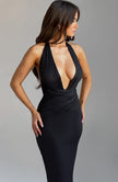 Twilight Elegance Maxi Dress-Black