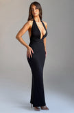 Twilight Elegance Maxi Dress-Black