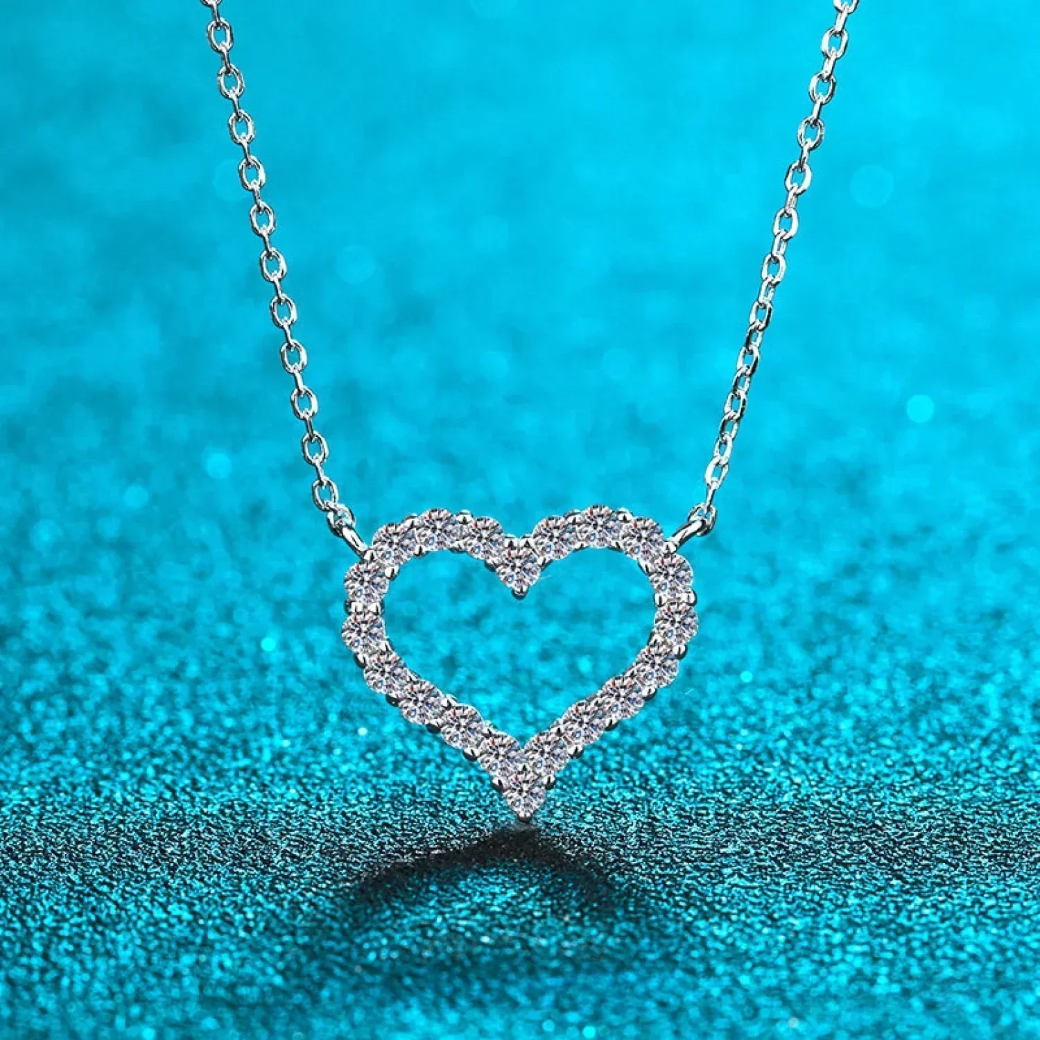 Forever Shine Heart Shaped Moissanite Necklace Bea