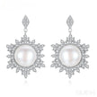 Freshwater Snowflake Shape Sterling Silver Pearl Stud Earring Ayla