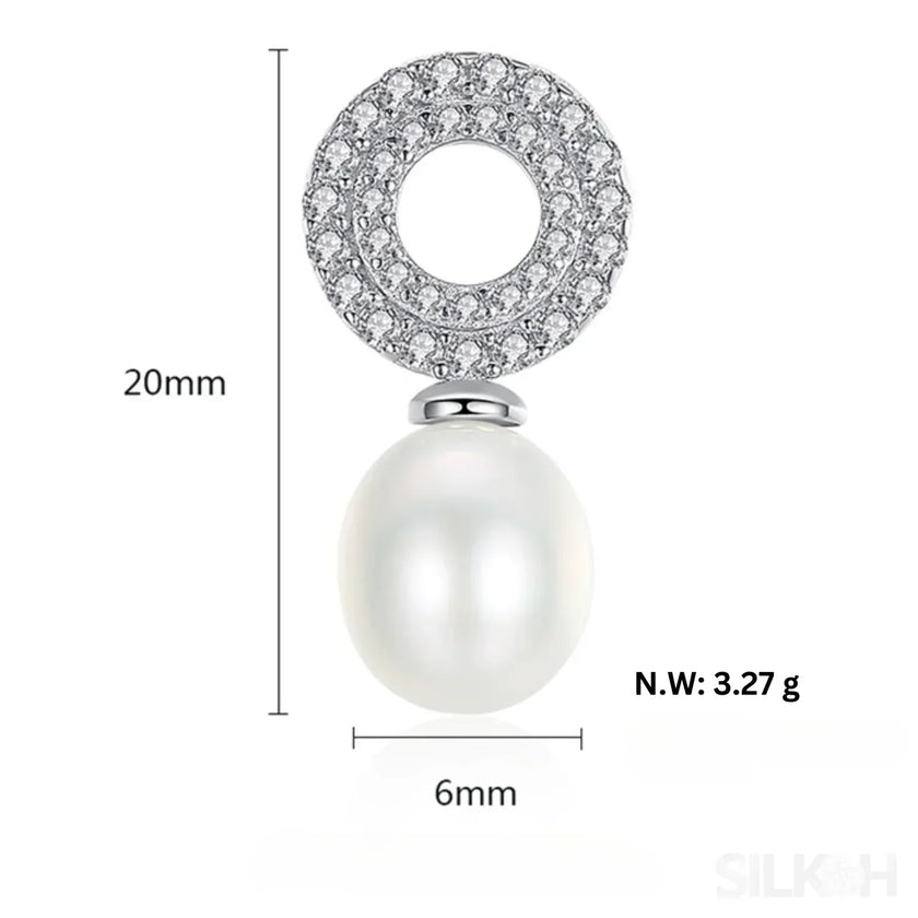 Freshwater Sterling Silver Pearl Stud Earrings Adeline