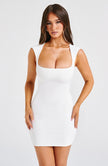Serene Blossom Mini Dress-Ivory