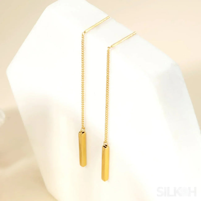 Gold Plated Sterling Silver Tassel Long Earrings Audrey