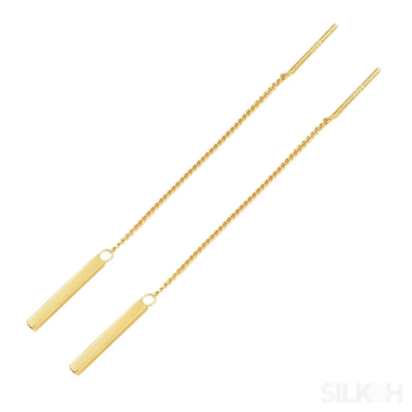 Gold Plated Sterling Silver Tassel Long Earrings Audrey
