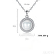Halo Sterling Silver Natural Pearl wedding Jewelry Set Ann