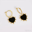 Heart Shaped 18K Gold Plated Sterling Silver Hoop Earrings Avery