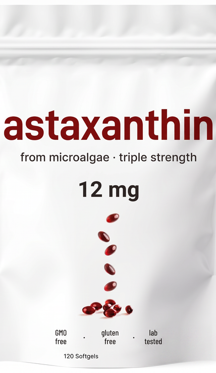 Astaxanthin 12mg pouch - front