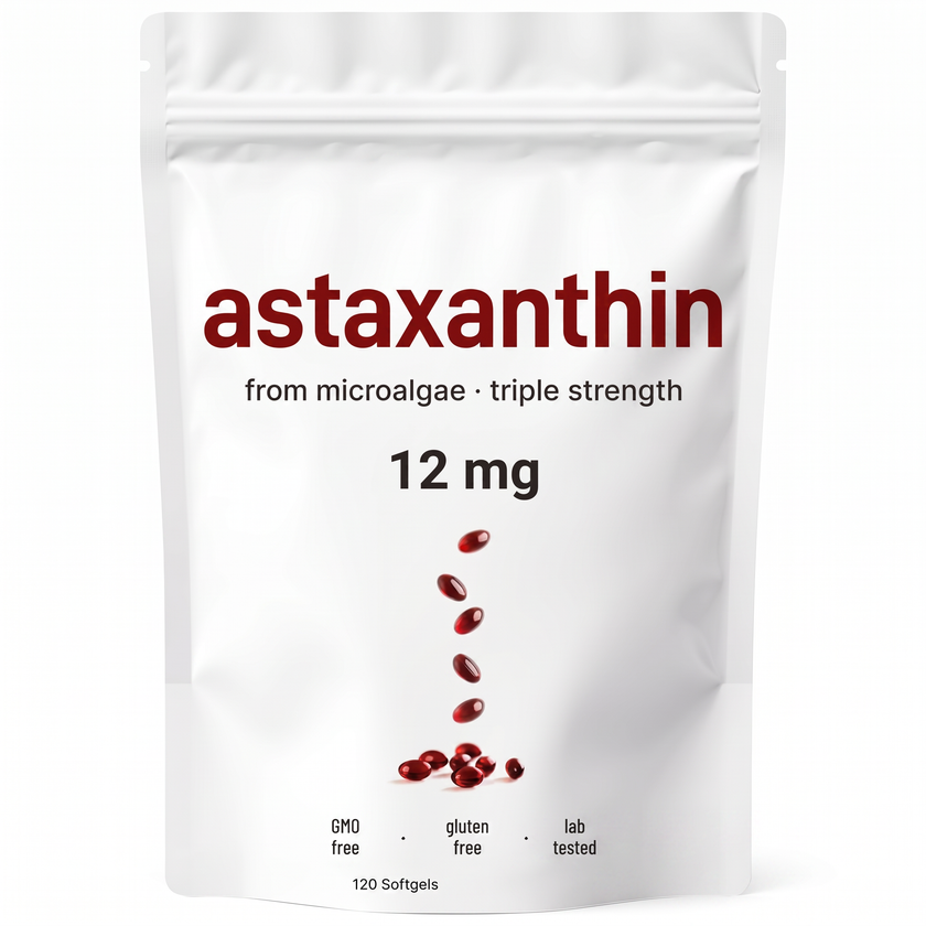 Astaxanthin 12mg pouch - front