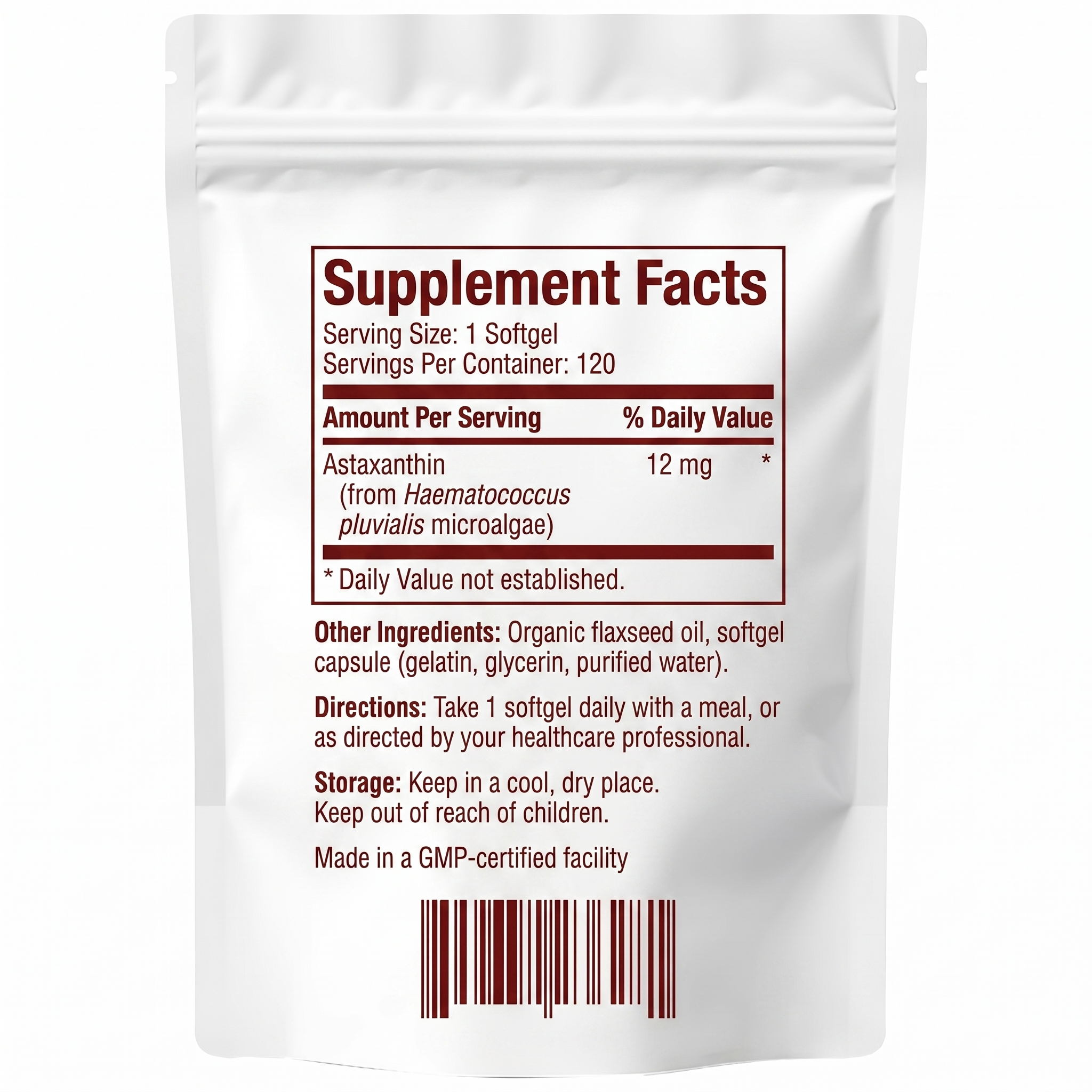 Supplement Facts - back
