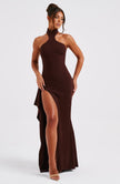 Isabella Maxi Dress - Chocolate