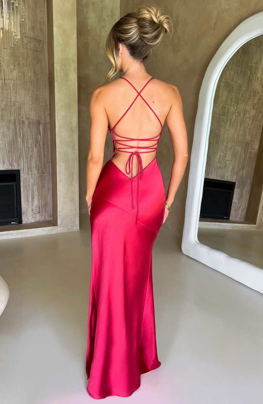 Ruby Radiance Maxi Dress-Red