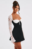 Twilight Temptation Mini Dress - Black/White