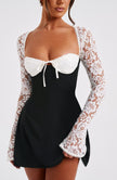 Twilight Temptation Mini Dress - Black/White