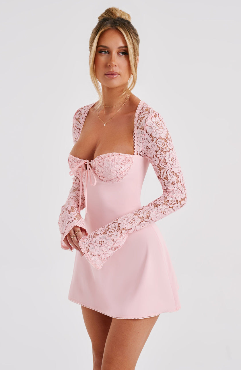 Twilight Temptation Mini Dress - Blush
