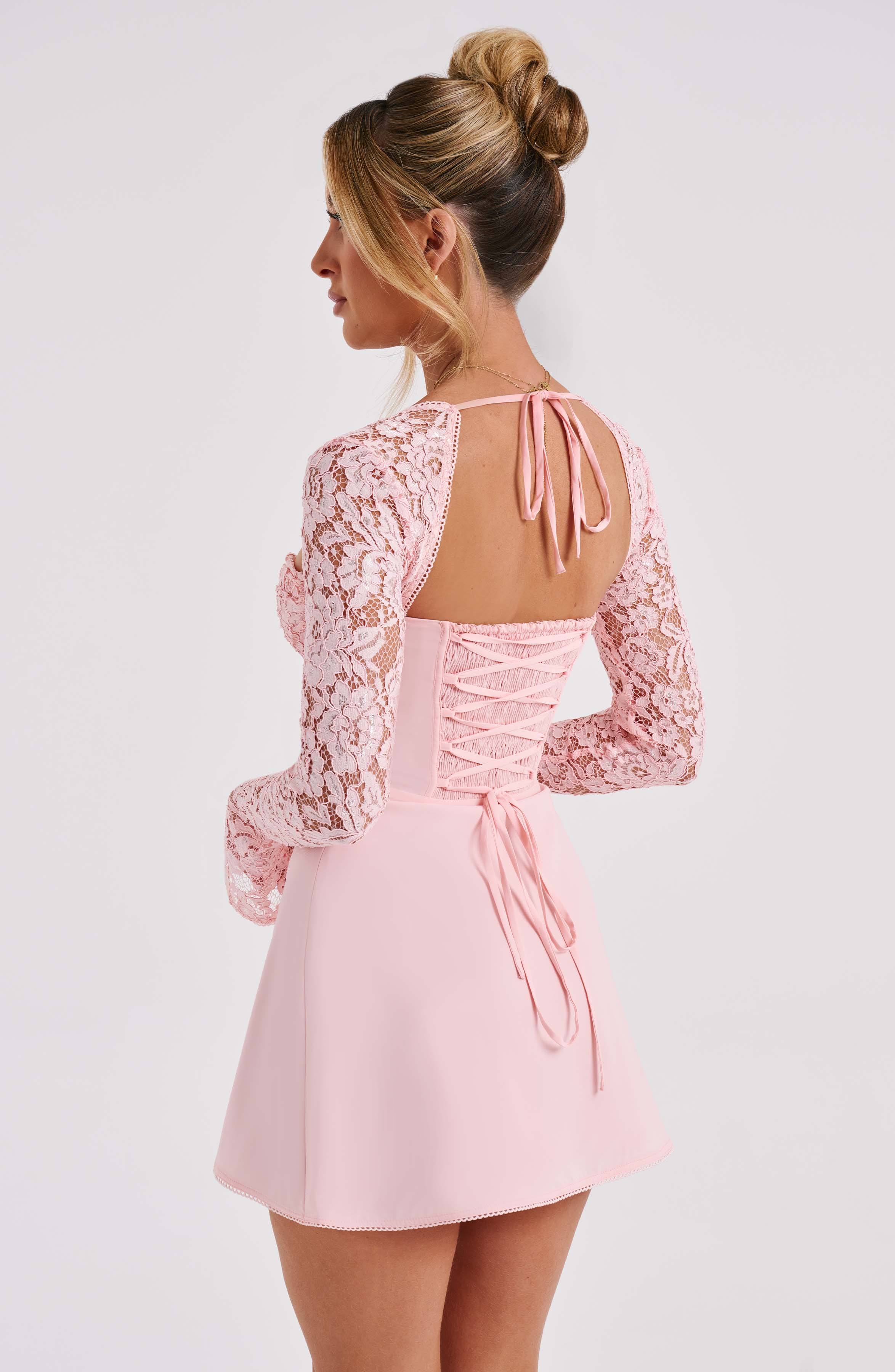 Twilight Temptation Mini Dress - Blush