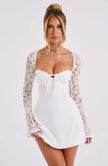 Twilight Temptation Mini Dress- Ivory