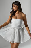 Melinda Mini Dress - Ivory Sparkle