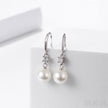 Long Shell Bead 925 Sterling Silver Pearl Earrings Adalyn