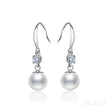 Long Shell Bead 925 Sterling Silver Pearl Earrings Adalyn