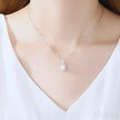 Micropaved Cubic Zirconia Sterling Silver Pearl Bridal Jewelry Set Ana