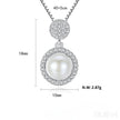 Micropaved Cubic Zirconia Sterling Silver Pearl Bridal Jewelry Set Ana