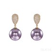 Micropaved Zircon Sterling Silver Pearl Stud Earrings Alina